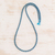Long beaded strand necklace, 'Sea Stripes' - Blue Beaded Glass Long Strand Necklace (image 2b) thumbail