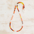 Long beaded strand necklace, 'Brave Colors' - Handcrafted Long Beaded Strand Necklace (image 2b) thumbail