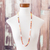 Long beaded strand necklace, 'Brave Colors' - Handcrafted Long Beaded Strand Necklace (image 2j) thumbail