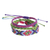 Macrame wristband bracelets, 'Colorful Trio' (set of 3) - Adjustable Handmade Macrame Bracelets (Set of 3) (image 2a) thumbail