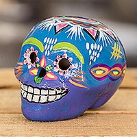 Keramikfigur „Fantasy Skull“ – handwerklich gefertigte kleine Keramikskulptur