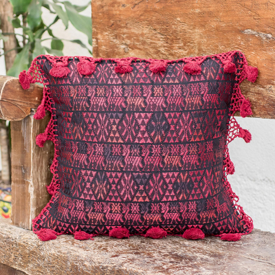 Cotton cushion cover, Coban Culture in Cherry
