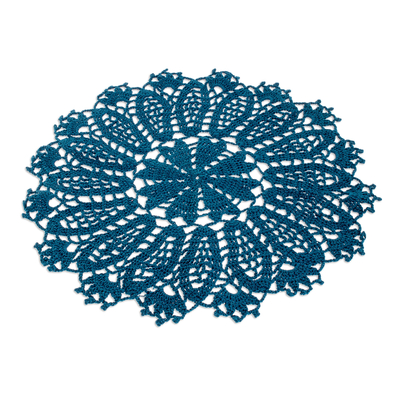 Artisan Crafted Teal Doily