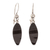 Jade dangle earrings, 'A Cut Above in Black' - Handmade Black Jade Earrings from Guatemala