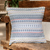 Cotton cushion cover, 'Big Reef' - Blue Cotton Cushion Cover Handloomed in Guatemala