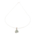Jade pendant necklace, 'Apple Green' - Natural Jade and Silver Pendant Necklace thumbail