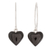 Jade dangle earrings, 'Me and You in Black' - Artisan Crafted Jade Dangle Earrings thumbail