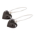 Jade dangle earrings, 'Me and You in Black' - Artisan Crafted Jade Dangle Earrings (image 2c) thumbail