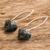 Jade dangle earrings, 'Me and You in Dark Green' - Guatemalan Jade Heart Earrings (image 2b) thumbail