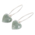 Jade dangle earrings, 'Me and You in Apple Green' - Natural Jade Heart Earrings (image 2c) thumbail
