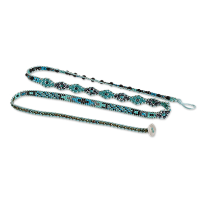 Armband mit positiver Energie - Handgefertigtes langes Wickelarmband aus Perlen mit positiver Energie