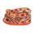 Beaded wrap bracelet, 'Floral Symphony' - Multicoloured Long Beaded Wrap Bracelet