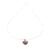 Rhodonite Pendant Necklace, 'Pink Maya Heart' - Natural Rhodonite Pendant Necklace thumbail