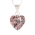 Rhodonite Pendant Necklace, 'Pink Maya Heart' - Natural Rhodonite Pendant Necklace (image 2c) thumbail