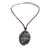 Jade pendant necklace, 'Dancing Maya' - Maya-themed Unisex Adjustable Jade Pendant Necklace
