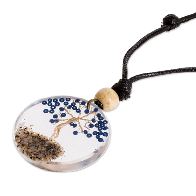 Hibiscus Tea Resin Necklace, Real Tea Leaves, Preserved Tea, Tea Jewelry -   Finland