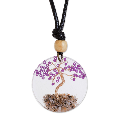 Hand-crafted Tree of Life Unisex Resin Pendant Necklace