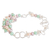 Crystal beaded pendant bracelet, 'Crystal Rainbow' - Silver-Toned Copper Wire Rainbow Crystal Beaded Bracelet