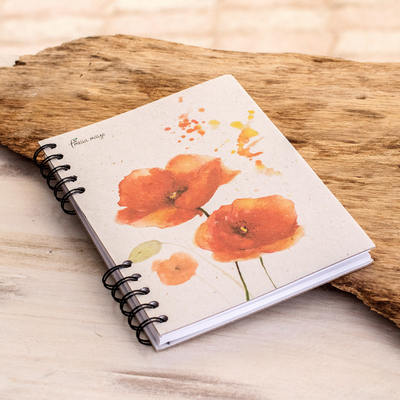 Tagebuch aus Zuckerrohrpapier - Kunstdruck-Tagebuch aus Recyclingpapier