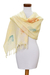 Hand-painted cotton scarf, 'Leaf Fancy' - Fringed Hand-Painted Cotton Scarf (image 2a) thumbail