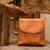 Leather shoulder bag, 'Feminine Style' - Costa Rican 100% Leather Shoulder Bag with Magnetic Snap