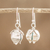 Sterling silver dangle earrings, 'Turquoise Awakening' - Floral 925 Sterling Silver Dangle Earrings from Costa Rica