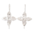 Sterling silver drop earrings, 'Flower Duet' - Costa Rican Handmade Sterling Silver Floral Drop Earrings thumbail