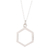 Sterling silver pendant necklace, 'Hexagon' - Sterling Silver Hexagon Pendant Necklace from Costa Rica (image 2c) thumbail