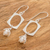 Aretes colgantes de perlas cultivadas - Pendientes colgantes de plata de ley 925 y perlas cultivadas
