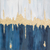 'Deep Blue' - Pintura acrílica abstracta con detalles dorados.
