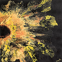 'Sunflower' - Fluid Art Painting from Costa Rica