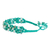 Beaded macrame bracelet, 'Sea' - Handmade Turquoise Beaded Macrame Bracelet from Costa Rica