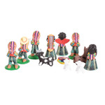 Ceramic nativity scene, 'Christmas in San Antonio' (12 pieces) - Ceramic Nativity Scene Handcrafted in Guatemalan (12 Pieces)