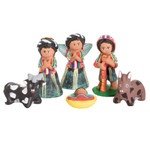 Ceramic nativity scene, 'Christmas in San Antonio' (12 pieces) - Ceramic Nativity Scene Handcrafted in Guatemalan (12 Pieces)