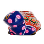 Ceramic mini flower pot, 'Herbaceous Tortoise' - Cute Miniature Turtle Ceramic Flower Pot from Guatemala