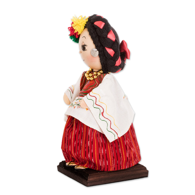 Muñeco decorativo de madera - Muñeco Decorativo Hecho a Mano con Madera de Pino y 100% Algodón