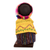 Wood decorative doll, 'Xela Celebration' - Handmade Guatemalan Decorative Wood Doll with Yellow Huipil