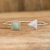 Jade-Manschettenarmband, „Geometrische Formen I“ – Jade-Manschettenarmband mit geometrischem Motiv und Sterlingsilber