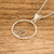 Sterling silver pendant necklace, 'Circled D' - Initial Pendant Necklace Made with 925 Sterling Silver