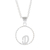 Sterling silver pendant necklace, 'Circled D' - Initial Pendant Necklace Made with 925 Sterling Silver