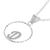 Sterling silver pendant necklace, 'Circled D' - Initial Pendant Necklace Made with 925 Sterling Silver