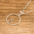 Sterling silver pendant necklace, 'Circled S' - Initial Pendant Necklace Made with 925 Sterling Silver