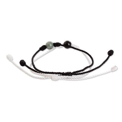 Jade cord bracelets, 'Our Dreams Together' (pair) - Pair of Jade Cord Bracelets Crafted in Guatemala
