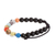 Multi-gemstone beaded bracelet, 'Cosmic Universe' - Handmade Guatemalan Unisex Cord Multigem Beaded Bracelet (image 2b) thumbail