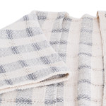 Cotton ruana, 'Grey Cojutepeque Stripes' - Striped Grey Ruana Made with 100% Cotton in El Salvador