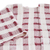 Ruana aus Baumwolle - Handgewebtes rot-weißes Ruana aus 100 % Baumwolle