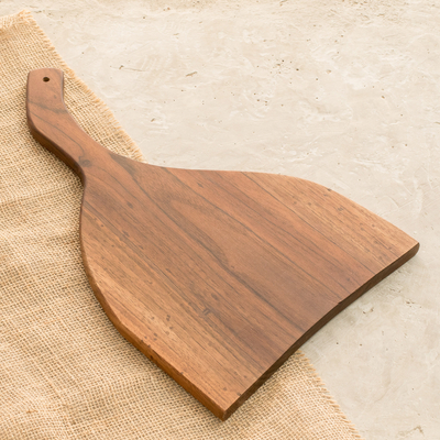 Wood cutting board, 'Charming Chops' - Walnut Cutting and Charcuterie Board Handmade in Guatemala