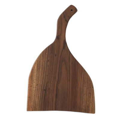 Tabla para cortar o servir de madera de roble marrón hecha a mano -  Delicias vibrantes