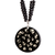Art glass pendant necklace, 'Bicolor Dream' - Flower Themed Art Glass Pendant Necklace from Costa Rica
