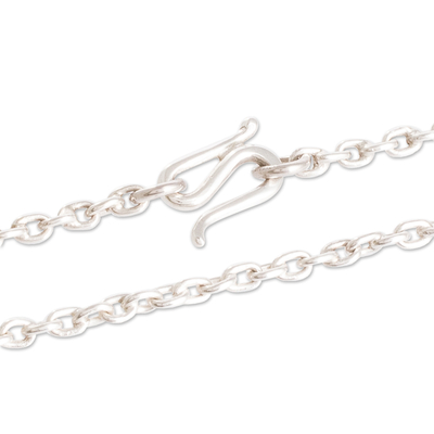 Sterling silver pendant necklace, 'Manik' - Nicaraguan Artisan Crafted Sterling Silver Pendant Necklace